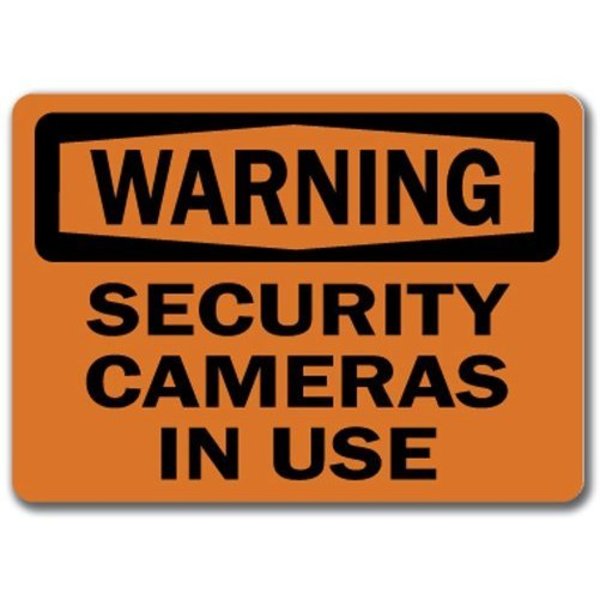 Signmission Safety Sign, 14 in Height, Plastic, Security Cameras In Use WS-Security Cameras In Use